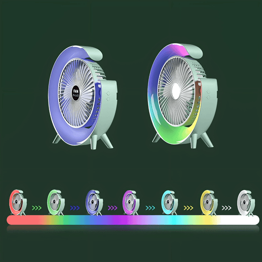 Stoni ventilator sa 3 brzine i LED svetlom - rs-mangoshop.com