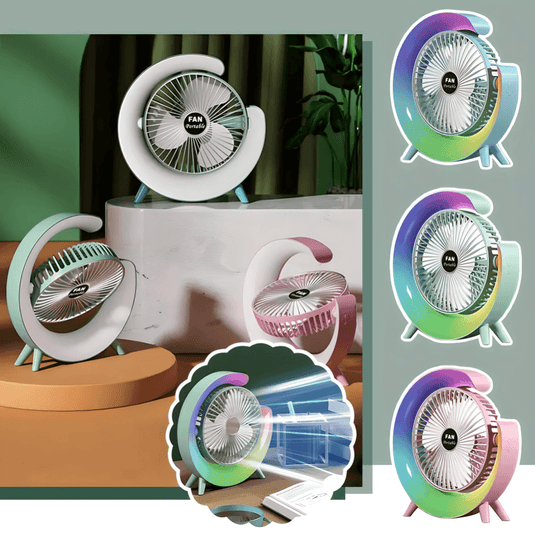 Stoni ventilator sa 3 brzine i LED svetlom - rs-mangoshop.com