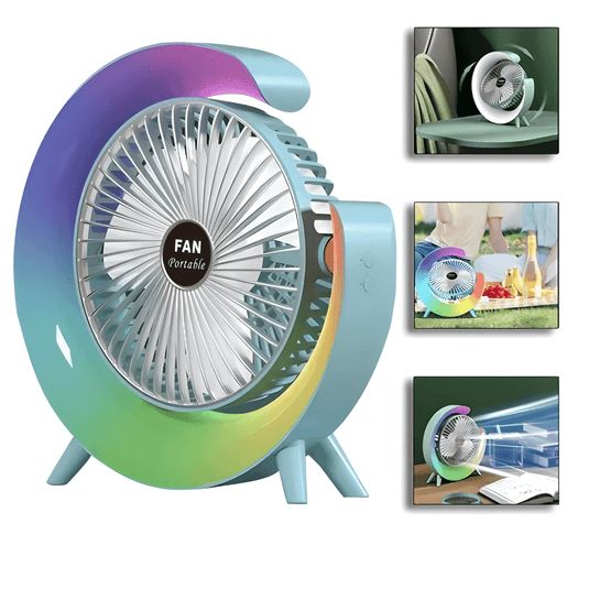 Stoni ventilator sa 3 brzine i LED svetlom - rs-mangoshop.com